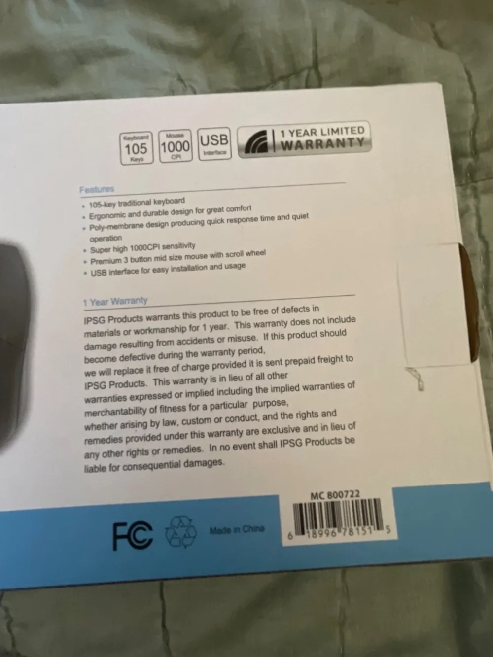 Inland IC-210 Premium Mouse & Keyboard Combo